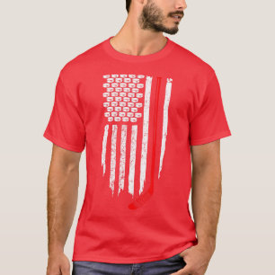 Patriotic Hockey Flag  for Hockey Fans  T-Shirt