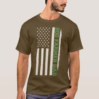 Patriotic Hog Farming Farm Agriculture Pig Farmer T-Shirt