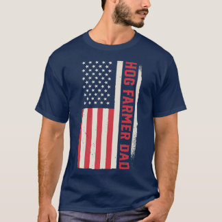 Patriotic Hog Farming Farm Agriculture Pig Farmer T-Shirt