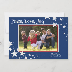 Patriotic Holiday Stars Photo Card