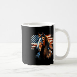 Patriotic Horse American Flag Horseback Riding Wes Coffee Mug