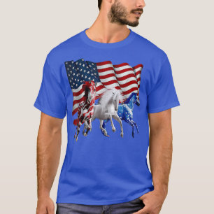 Patriotic Horse American FlagHorse Vintage T-Shirt