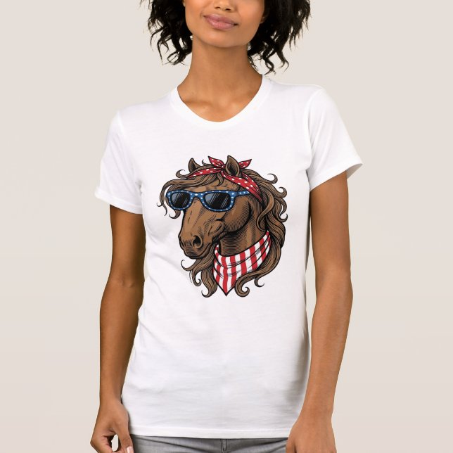 Patriotic Horse Head Vector Shirt Design_1 (Front)