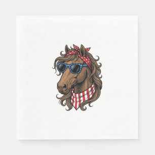 Patriotic Horse Head Vector Shirt Design_1 Napkin
