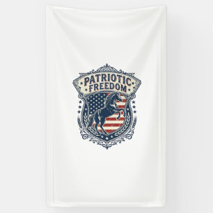Patriotic Horse Ranch Mom Vector Graphic Tee_1 Banner