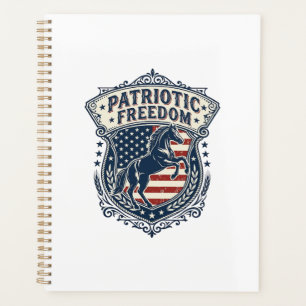 Patriotic Horse Ranch Mom Vector Graphic Tee_1 Planner