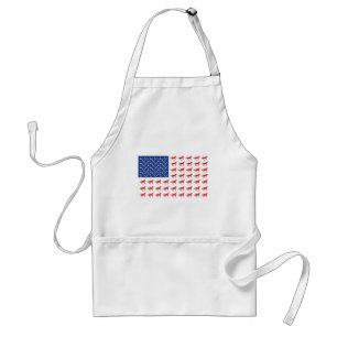 Patriotic Horses American Flag Standard Apron