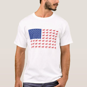 Patriotic Horses American Flag T-Shirt