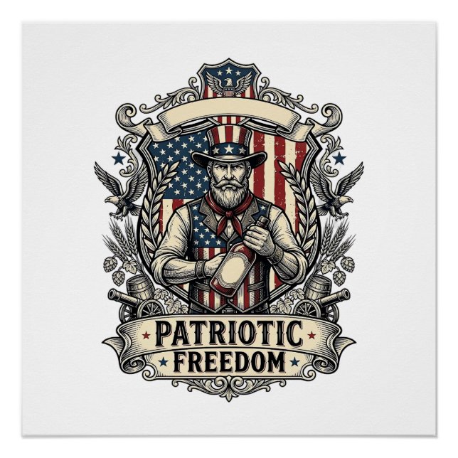 Patriotic Hot Sauce Lover Poster (Front)