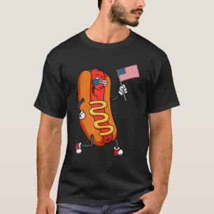 Patriotic Hotdog American Flag 4th Of July T-Shirt