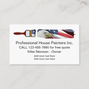 Patriotic House Painter Design Business Card