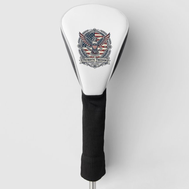 Patriotic Hummingbird Golf Head Cover (Front)