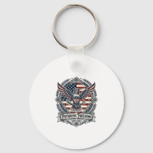 Patriotic Hummingbird Keychain