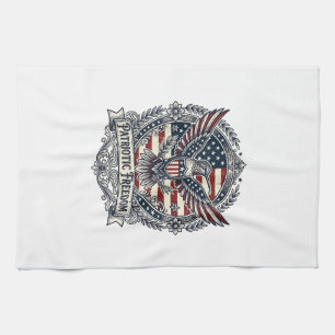 Patriotic Hummingbird Kitchen Towel