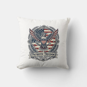 Patriotic Hummingbird Throw Pillow