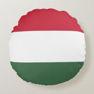 Patriotic Hungary Flag Round Pillow