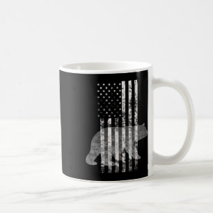 Patriotic Hunting Bear American Flag Hunters Coffee Mug