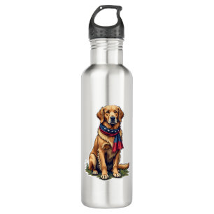 Patriotic Hunting Golden Retriever Vintage Tee 4 710 Ml Water Bottle