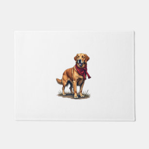 Patriotic Hunting Golden Retriever Vintage Tee Doormat