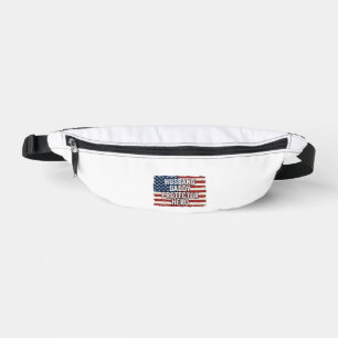 Patriotic Husband Daddy Protector Hero Flag Shirt  Fanny Pack