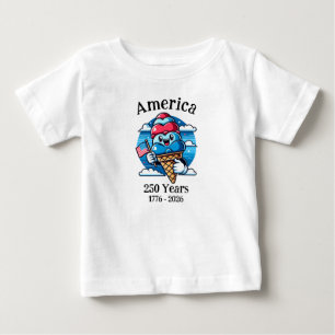 Patriotic Ice Cream 250 Years Baby T-Shirt