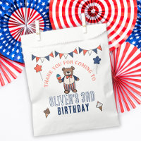 Patriotic Ice Cream Bear Boys Birthday