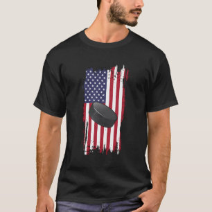Patriotic Ice Hockey Snow Sports Goalkeepers T-Shirt