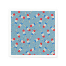 Patriotic Ice Pops Paper Napkins