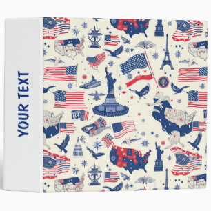 Patriotic Icons - Statue of Liberty, Flag (2) Binder