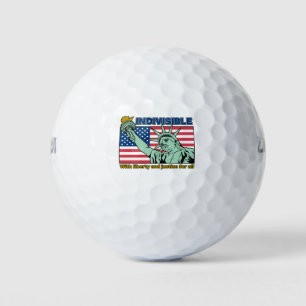 Patriotic-Indivisible-Liberty & Justice for All Golf Balls