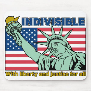 Patriotic-Indivisible-Liberty & Justice for All Mouse Pad