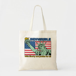 Patriotic-Indivisible-Liberty & Justice for All Tote Bag