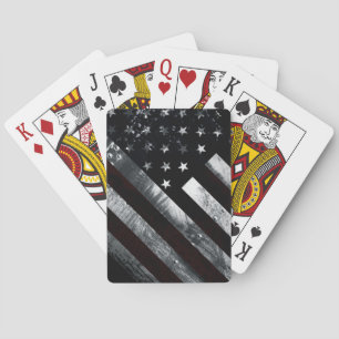 Patriotic Industrial American Flag Playing Cards