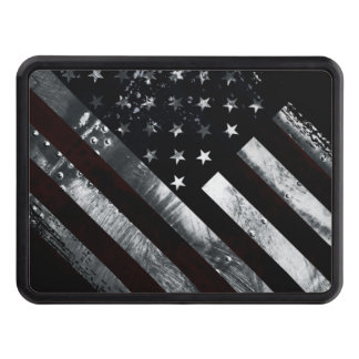 Patriotic Industrial American Flag Trailer Hitch Cover