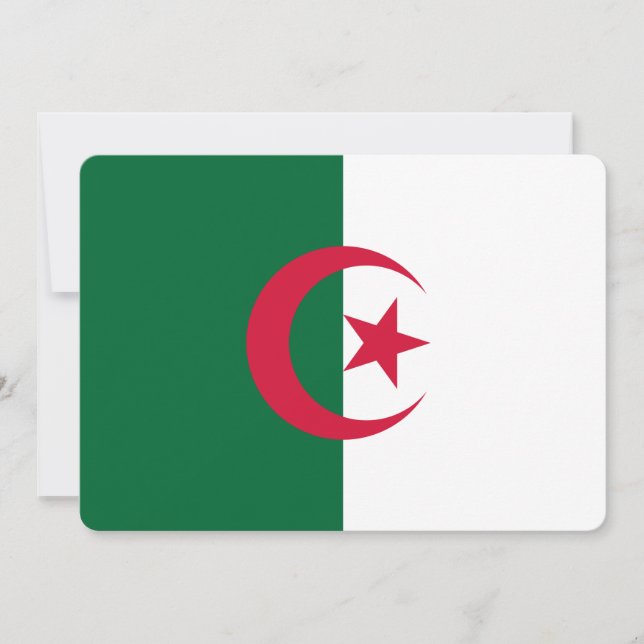 Patriotic invitations with Algeria Flag (Front)