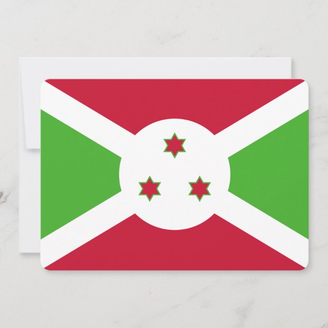 Patriotic invitations with Burundi Flag (Front)