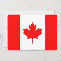 Patriotic invitations with Canada Flag