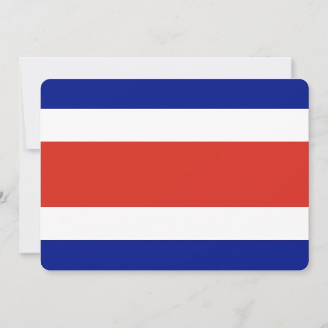 Patriotic invitations with Costa Rica Flag (Front)