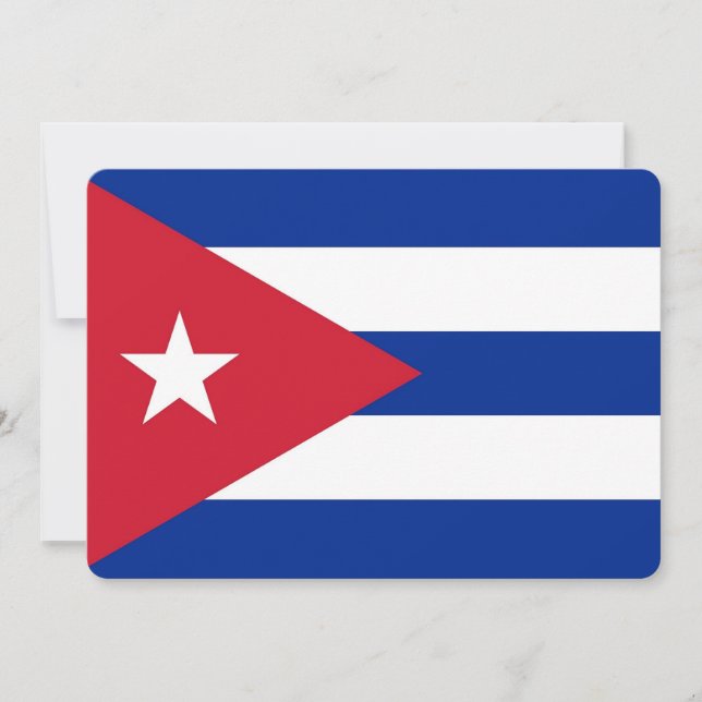 Patriotic invitations with Cuba Flag (Front)