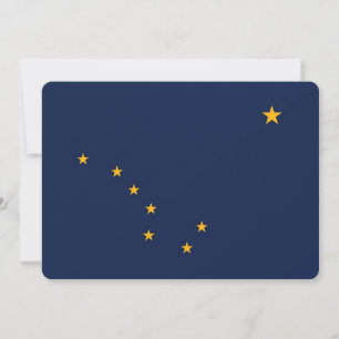 Patriotic invitations with Flag of Alaska, USA
