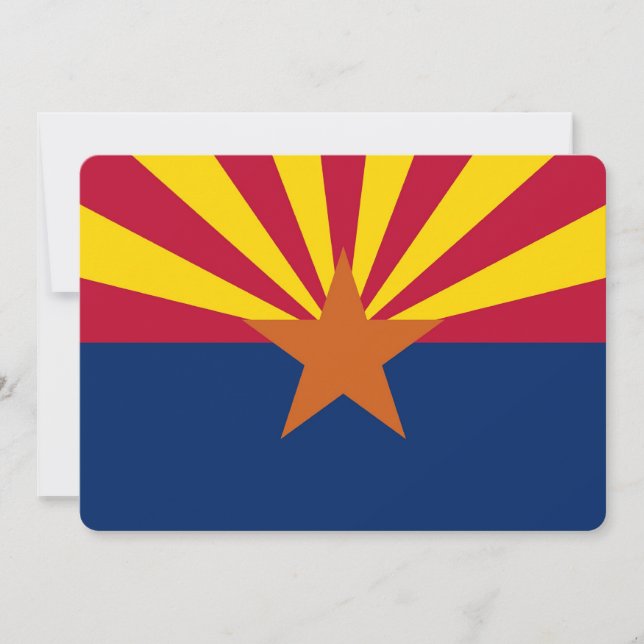 Patriotic invitations with Flag of Arizona (Front)