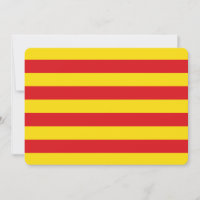 Patriotic  invitations with Flag of Catalonia