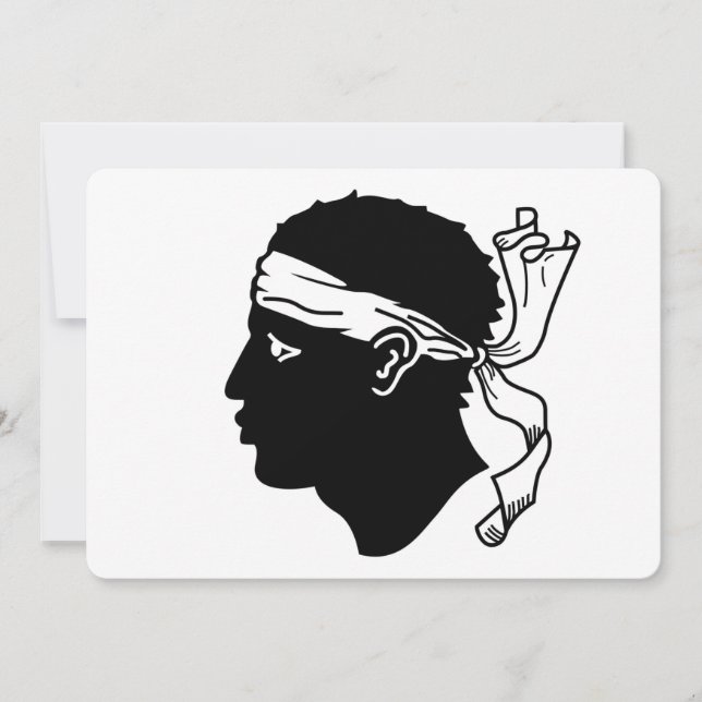 Patriotic  invitations with Flag of Corsica (Front)