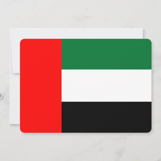 Patriotic  invitations with Flag of EAU (Front)