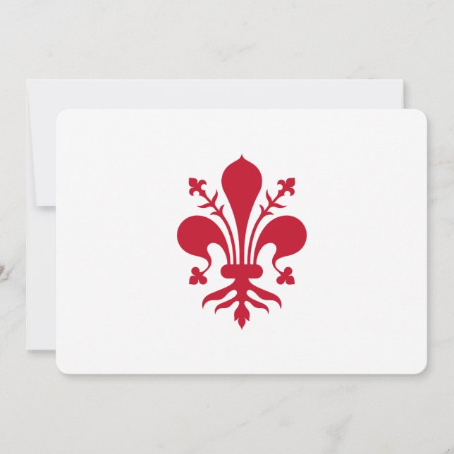 Patriotic invitations with Flag of Florence (Front)