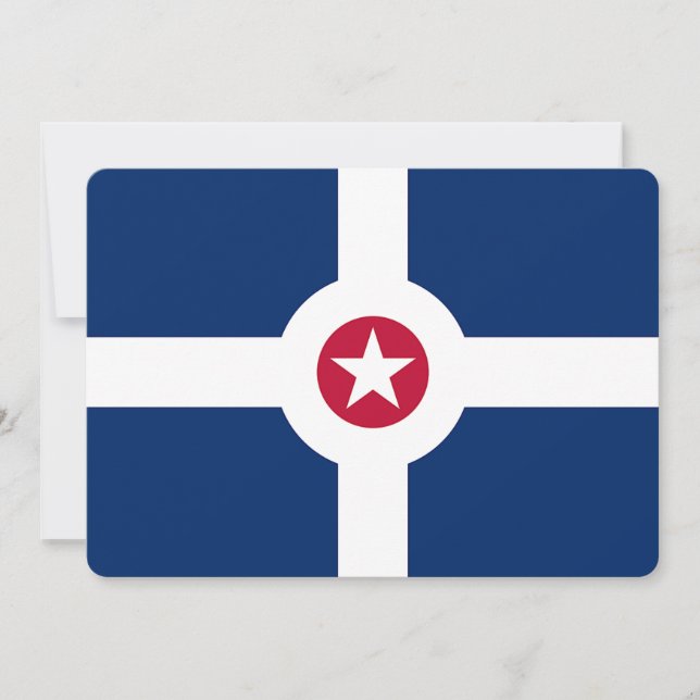 Patriotic  invitations with Flag of Indianapolis (Front)