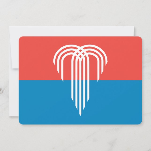 Patriotic  invitations with Flag of Kansas City (Front)