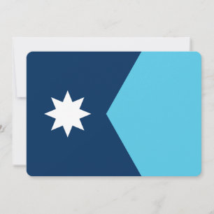 Patriotic  invitations with Flag of Minnesota