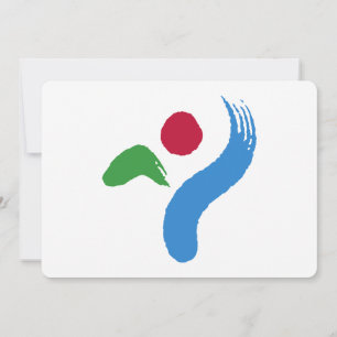 Patriotic  invitations with Flag of Seoul