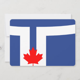 Patriotic invitations with Flag of Toronto